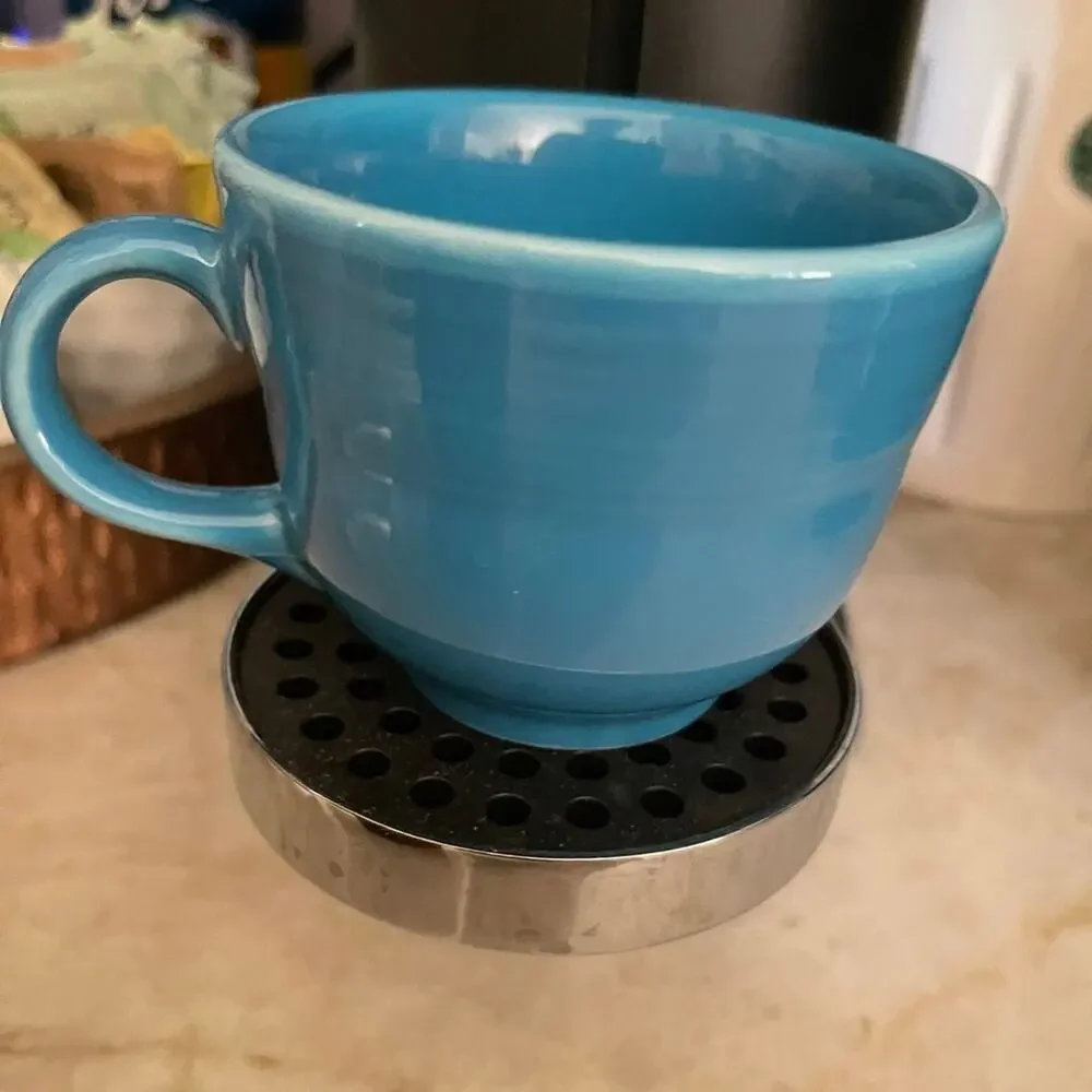 Fiesta ware teacup peacock blue retired color. Great for Hot chocolate